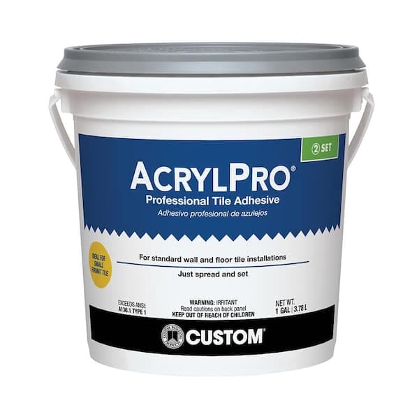 Custom Building Products AcrylPro 1 Gal. (4 qt.) Tile & Stone 72 Hr. Dry Time Tile Professional Tile Adhesive