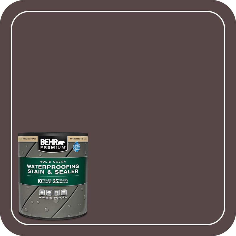 BEHR PREMIUM 1 qt. #HDC-CL-14 Pinecone Path Solid Color Waterproofing Exterior Wood Stain and Sealer (1)