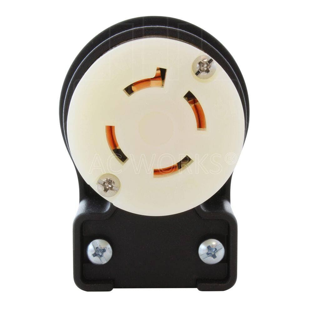 AC WORKS NEMA L17-30R 30A 3-Phase 600V Elbow 4-Prong Locking Female Connector with cULus Approval (3)