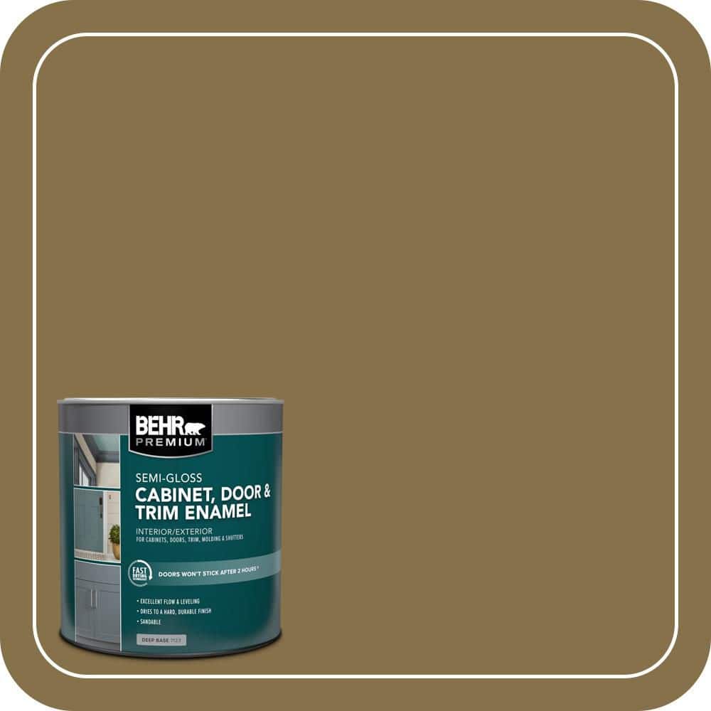 BEHR PREMIUM 1 qt. #S320-7 African Plain Semi-Gloss Enamel Interior/Exterior Cabinet, Door & Trim Paint