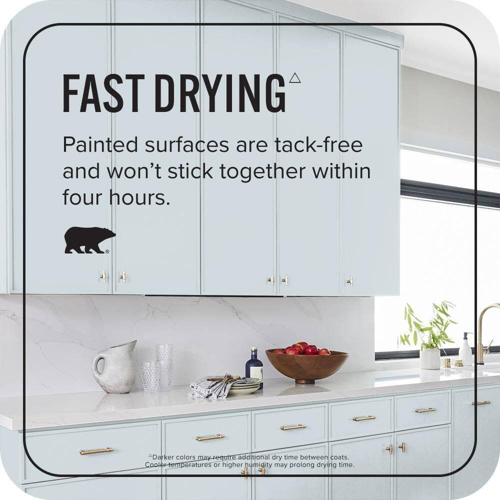 BEHR DYNASTY 1 qt. #560E-2 Cumberland Fog Eggshell Enamel Interior Stain-Blocking Paint & Primer (3)