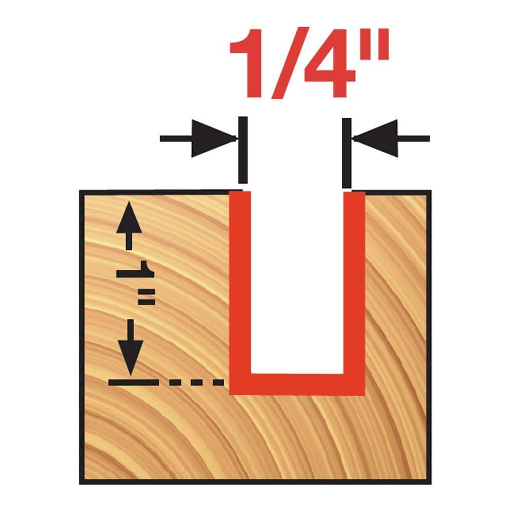 DIABLO 1/4 in. x 1 in. Carbide Up Spiral Router Bit (2)