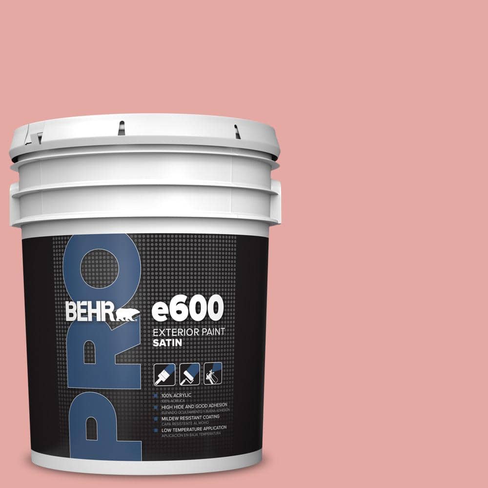 BEHR PRO 5 gal. #MQ4-03 Coral Fountain Satin Exterior Paint