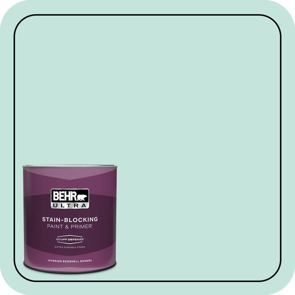 BEHR ULTRA 1 qt. #MQ3-19 Misty Isle Extra Durable Eggshell Enamel Interior Paint & Primer