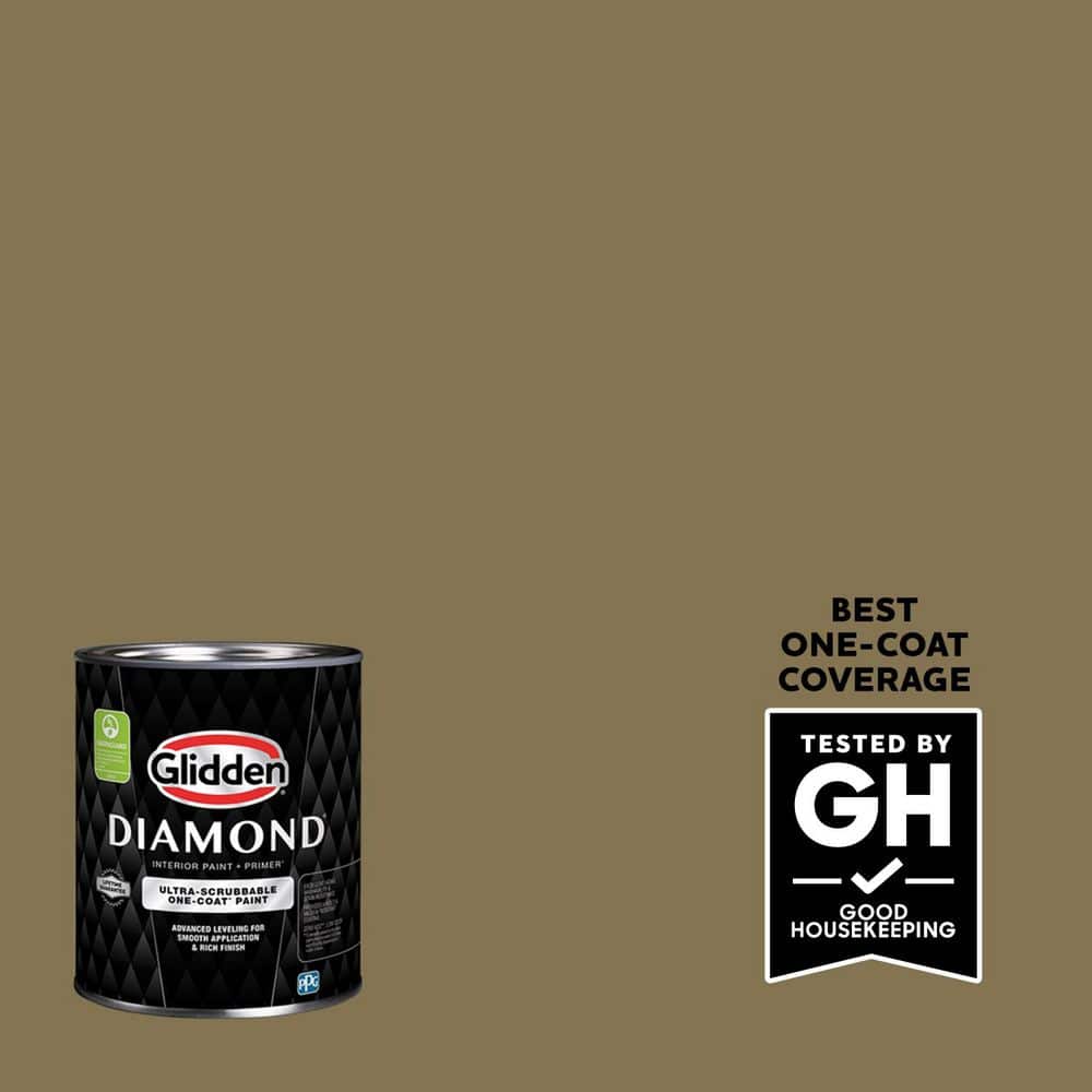 Glidden Diamond 1 qt. PPG1102-6 Woodbridge Satin Interior Paint with Primer