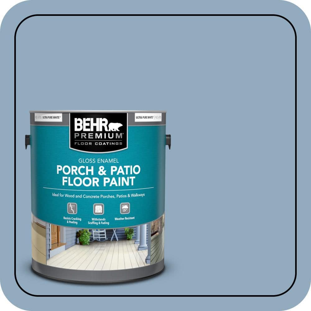 BEHR PREMIUM 1 gal. #BIC-10 Cotton Denim Gloss Enamel Interior/Exterior Porch and Patio Floor Paint