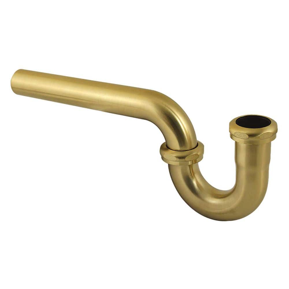 Kingston Brass Made To Match 1-1/4 in. 18-Gauge Decor P-Trap in Brushed Brass (1)
