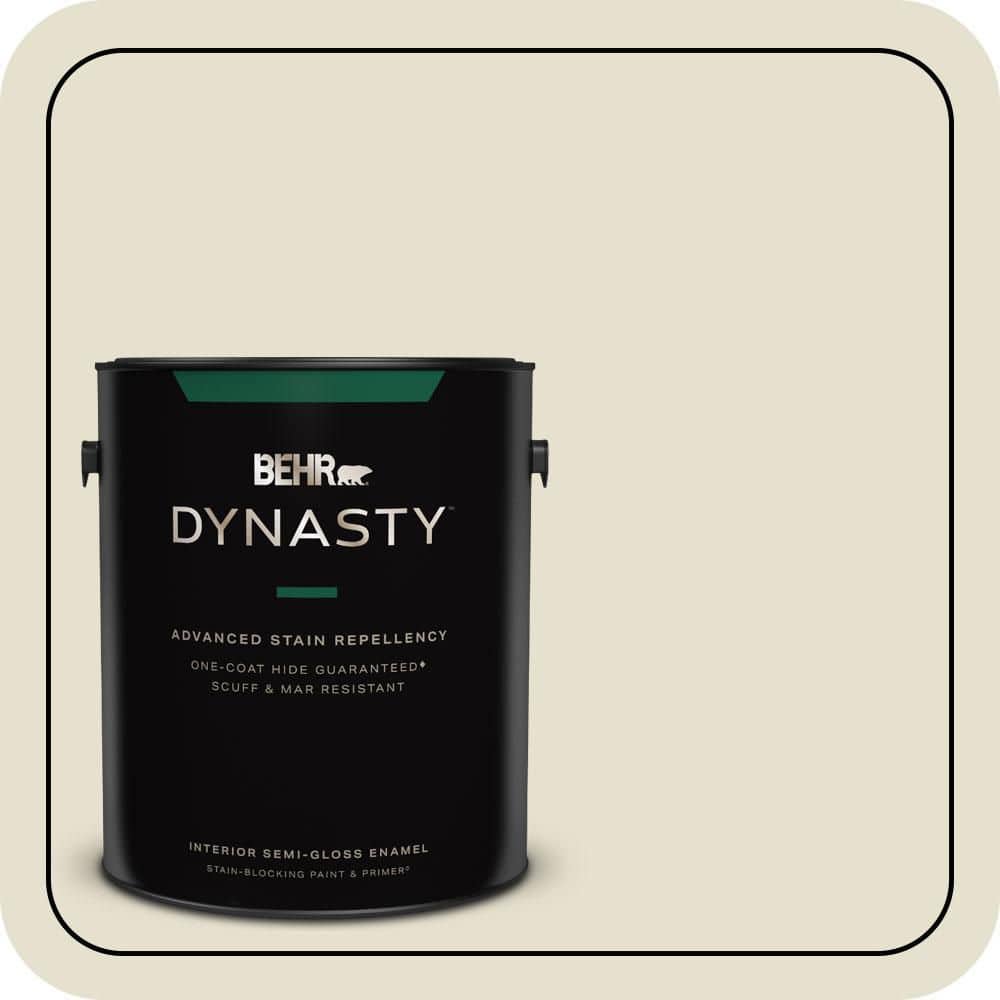 BEHR DYNASTY 1 Gal. #S350-1A Cool Honeydew Semi-Gloss Enamel Interior Stain-Blocking Paint and Primer