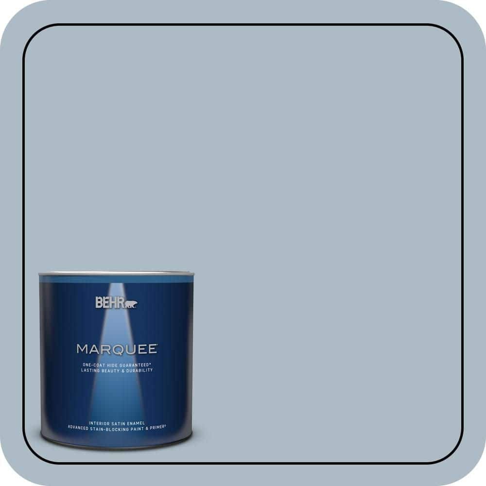 BEHR MARQUEE 1 qt. #PPU14-12 Hazy Skies Satin Enamel Interior Paint & Primer