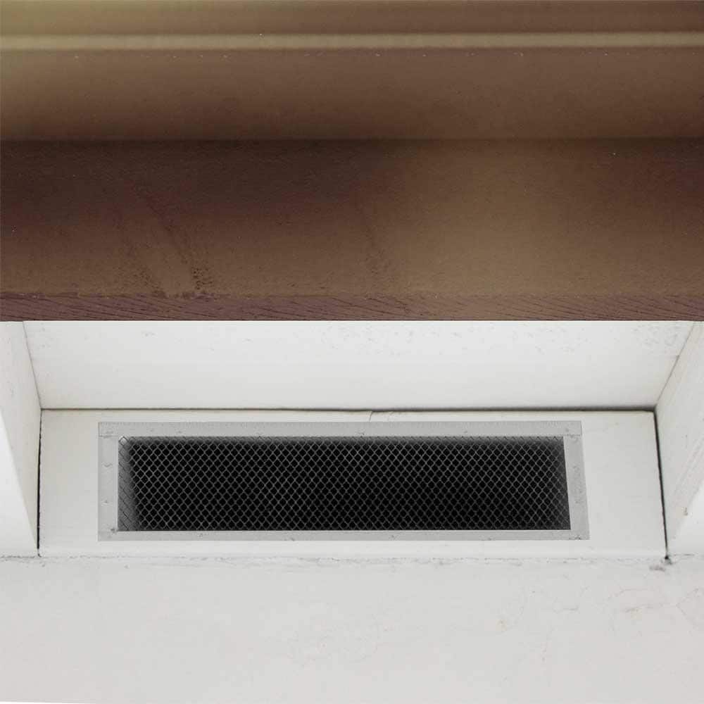 Gibraltar Building Products 24.25 in. x 2 in. Rectangular Silver Built-in Screen Galvanized Steel Soffit Vent (3)