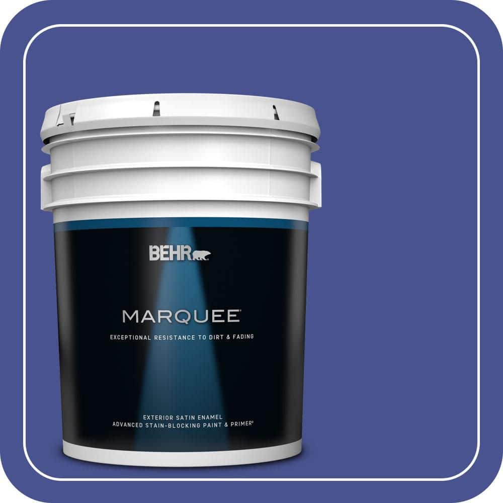 BEHR MARQUEE 5 gal. #P540-7 Canyon Iris Satin Enamel Exterior Paint & Primer