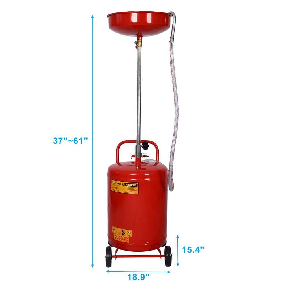 Tatayosi 18 Gallon Waste Oil Drain Tank in Red (2)