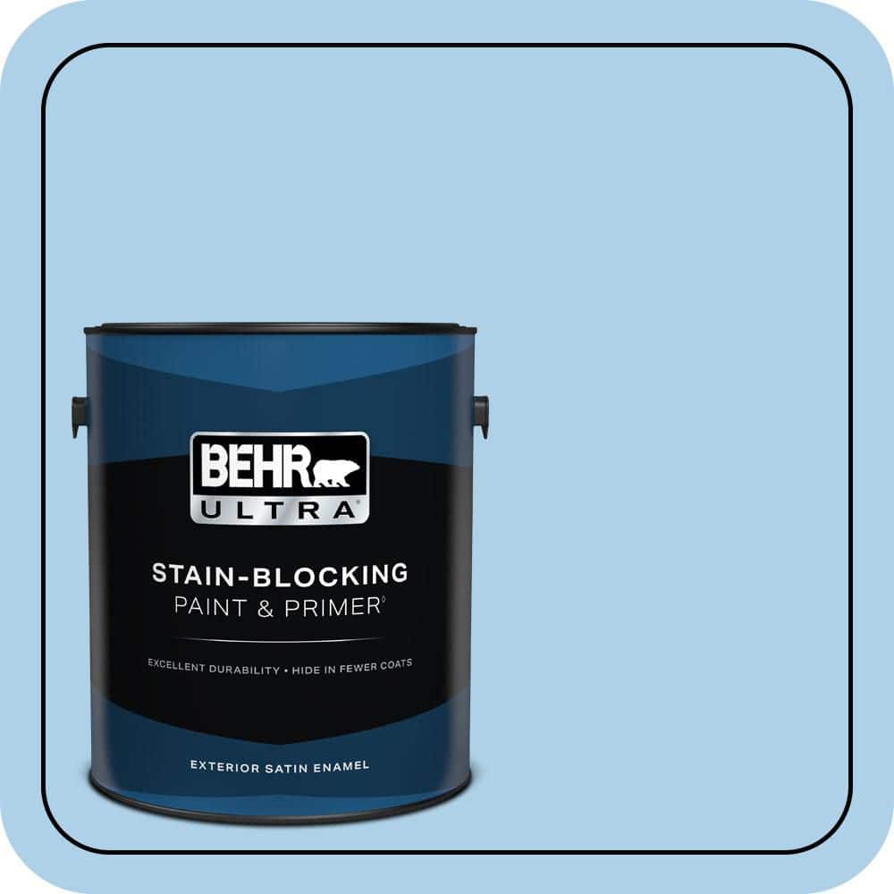 BEHR ULTRA 1 gal. #560A-3 Utah Sky Satin Enamel Exterior Paint & Primer