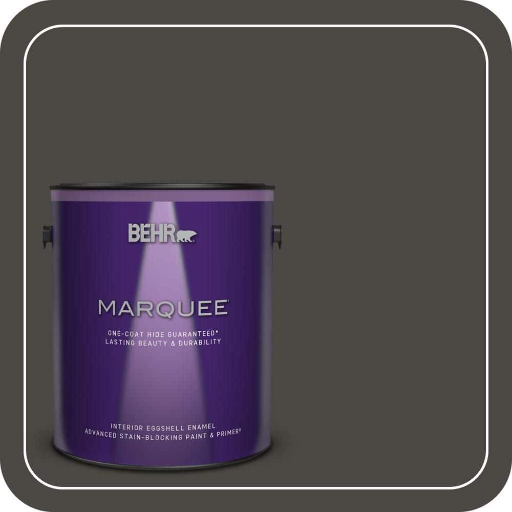 BEHR MARQUEE 1 gal. #PPU24-01 Black Mocha Eggshell Enamel Interior Paint & Primer
