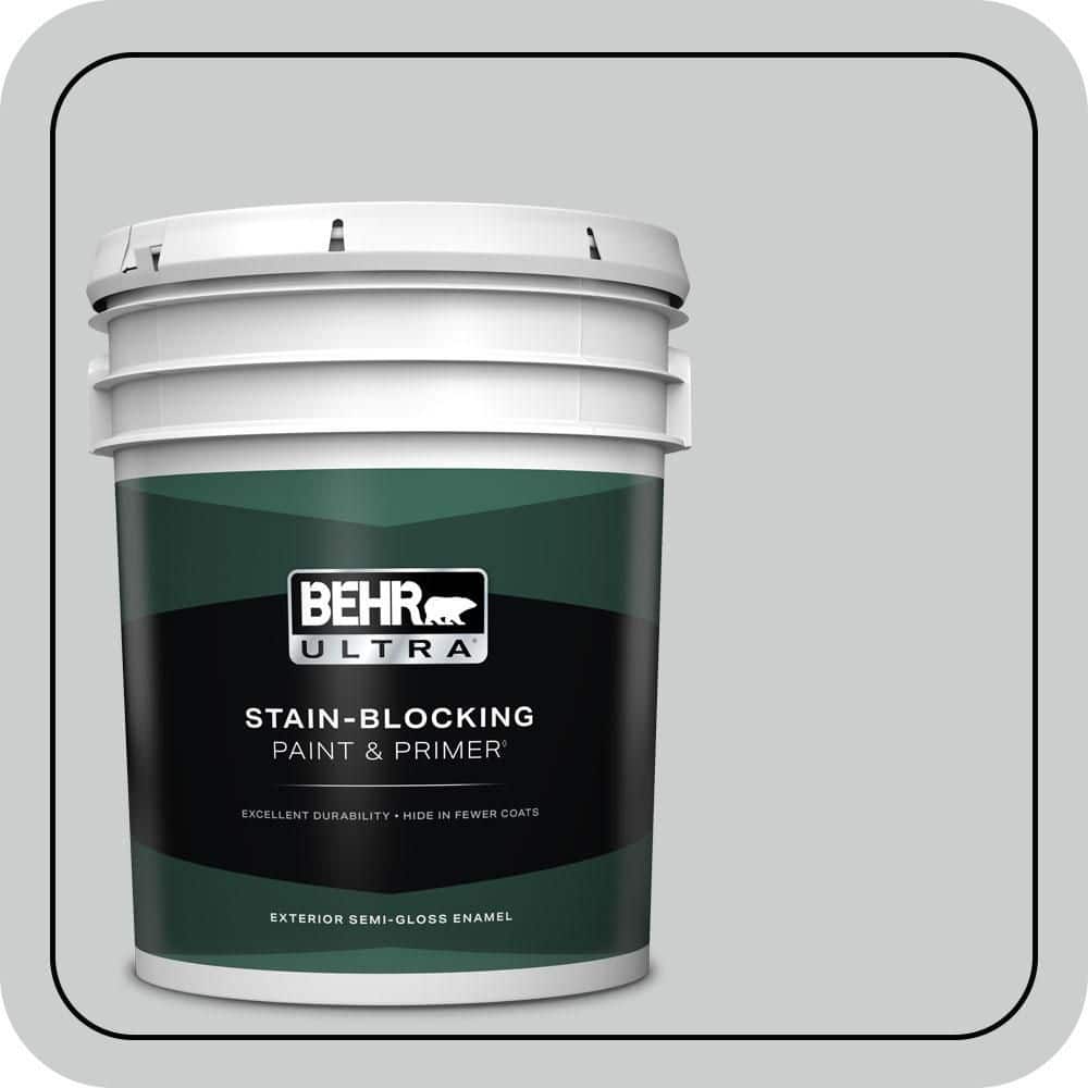 BEHR ULTRA 5 gal. #N500-2 Loft Space Semi-Gloss Enamel Exterior Paint & Primer
