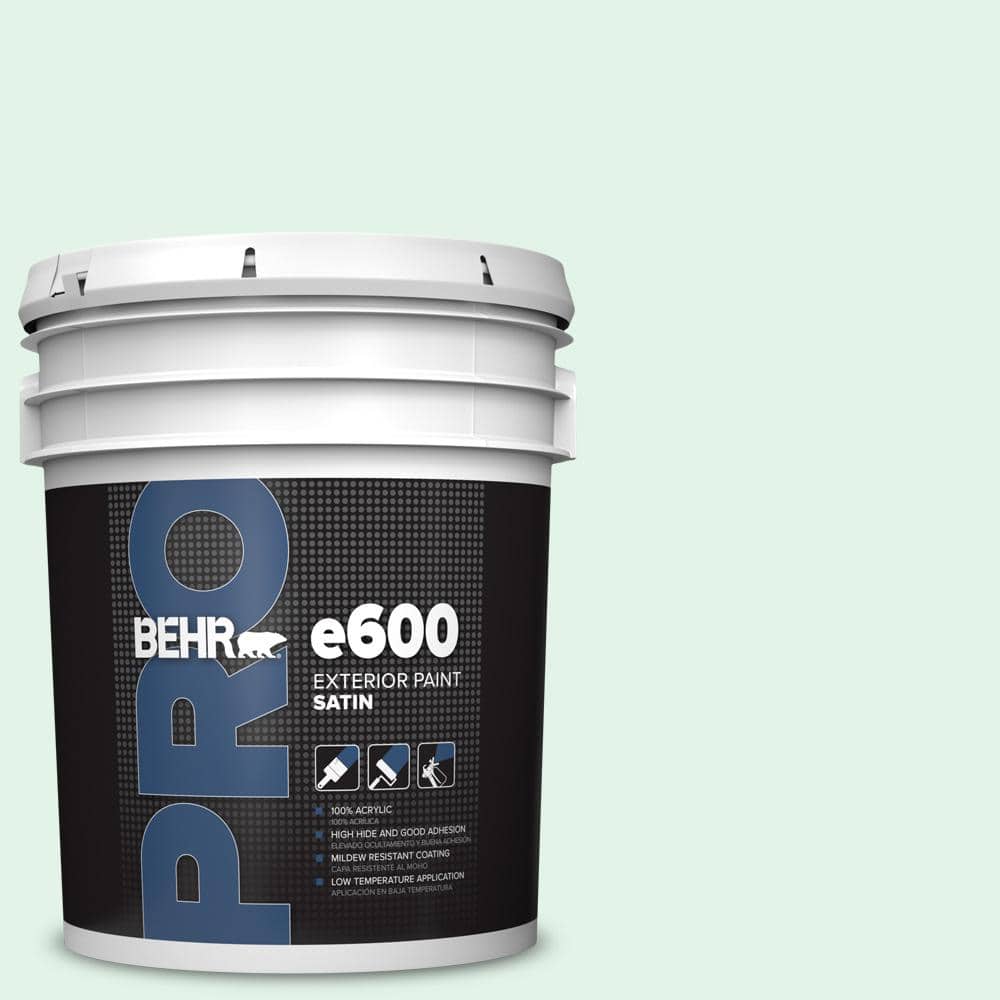 BEHR PRO 5 gal. #480C-1 Light Mint Satin Exterior Paint