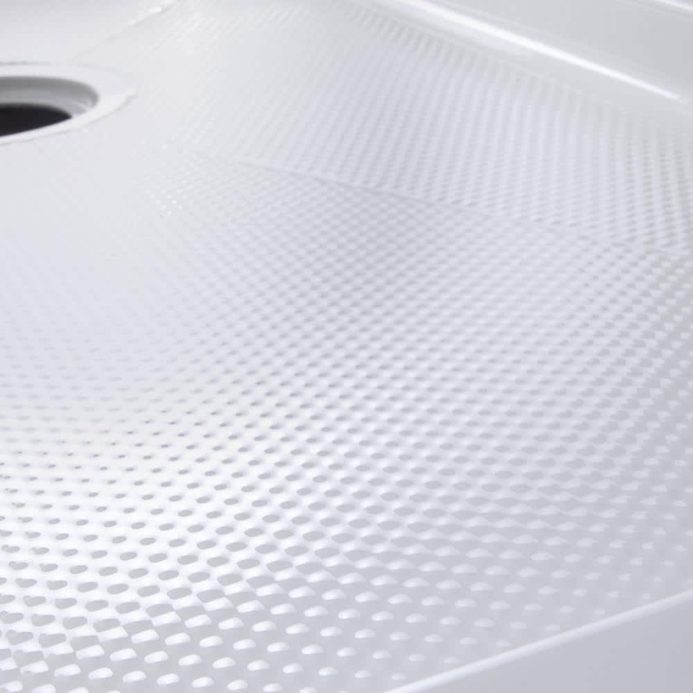 CRAFT + MAIN 42 in. 42 in. Triple Threshold Neo Angle Corner Shower Pan with Corner Drain (4)