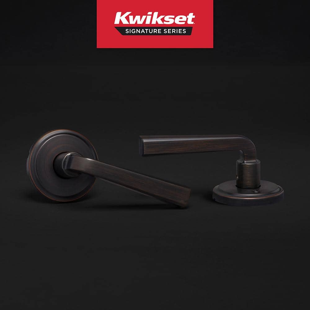 Kwikset Trafford Venetian Bronze Reversible Hall Closet Bedroom Passage Door Handle with Microban Antimicrobial Technology (2)