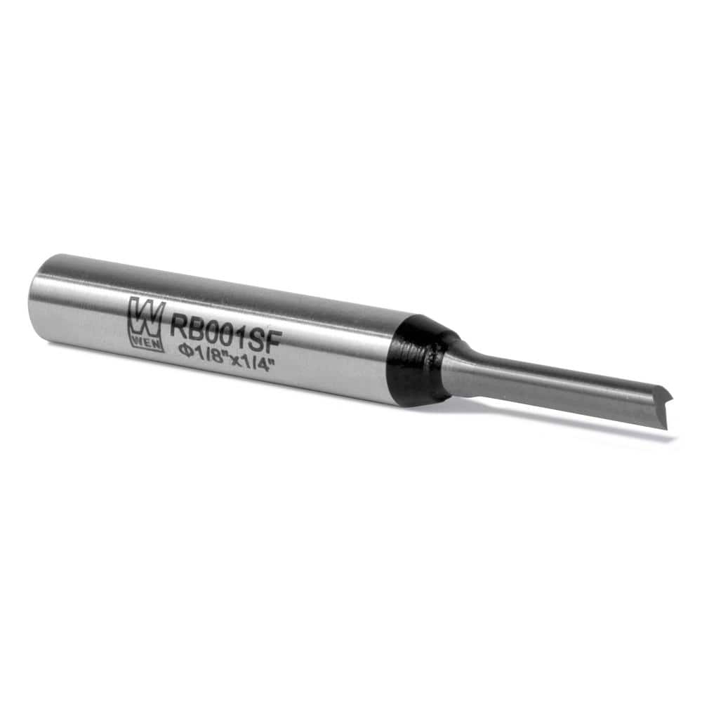 WEN 1/8 in. Straight 1-Flute Carbide Tipped Router Bit with 1/4 in. Shank (3)