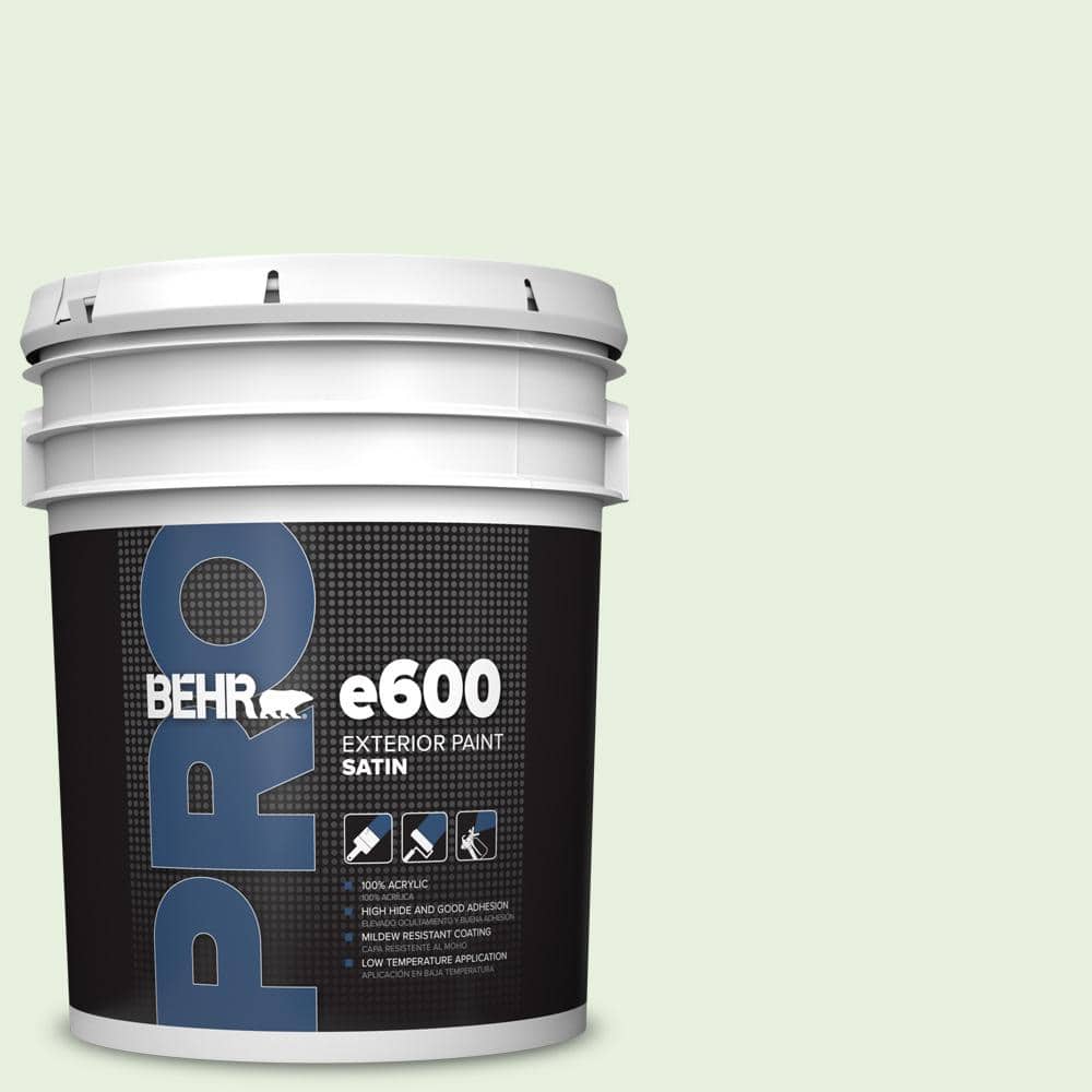 BEHR PRO 5 gal. #M390-1 Mayfair White Satin Exterior Paint