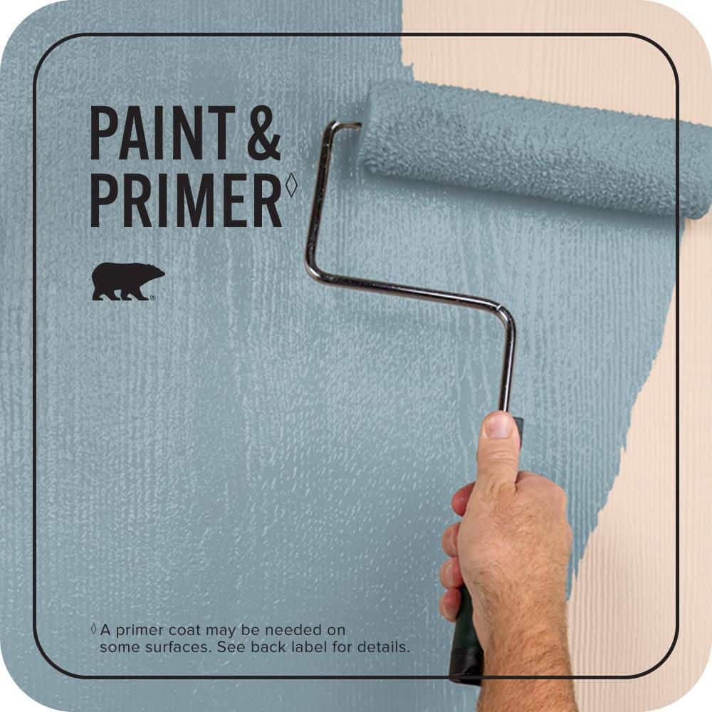 BEHR PREMIUM PLUS 1 gal. #530F-4 Newport Blue Satin Enamel Exterior Paint & Primer (3)