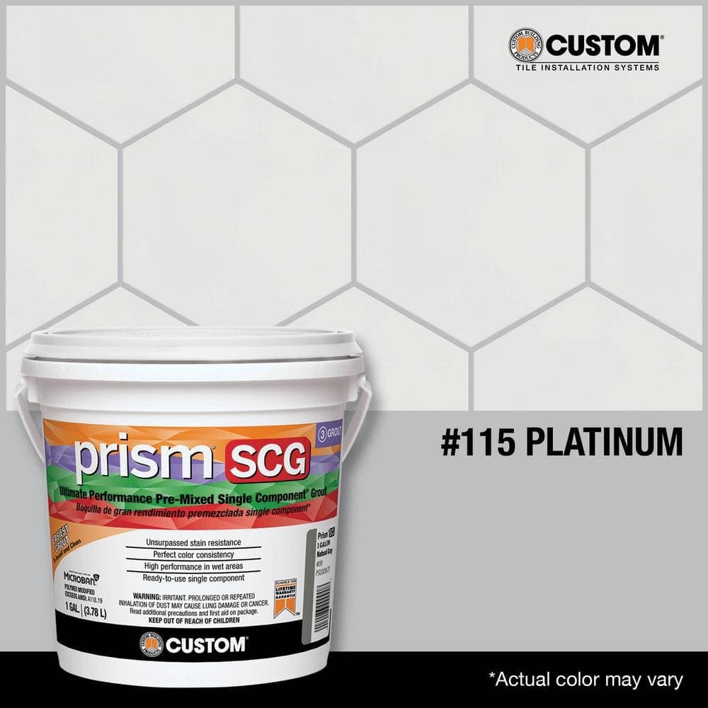 Custom Building Products Prism SCG #115 Platinum 1 gal. Ultimate Performance Pre-Mixed Single Component Grout (3)