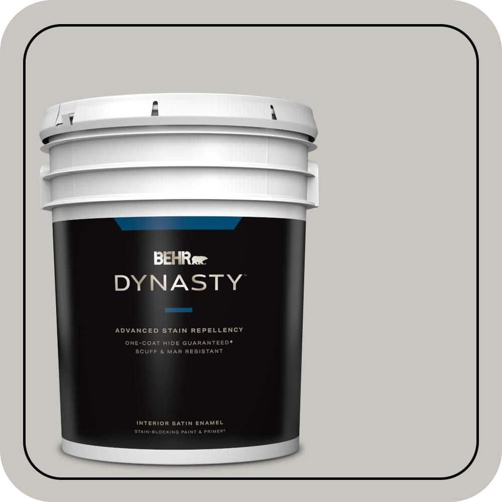BEHR DYNASTY 5 gal. #PPU24-16 Titanium Satin Enamel Interior Stain-Blocking Paint & Primer