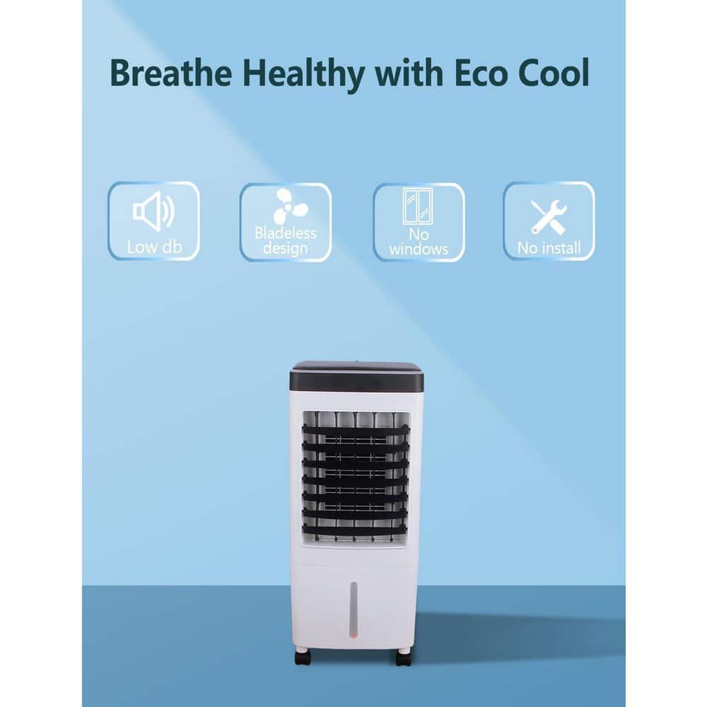 Adrinfly 40-Hours Fast Cooling Portable Air Conditioner with 2.6 Gal Water Tank, 3-Speeds, Remote, Efficient Windowless Personal (2)