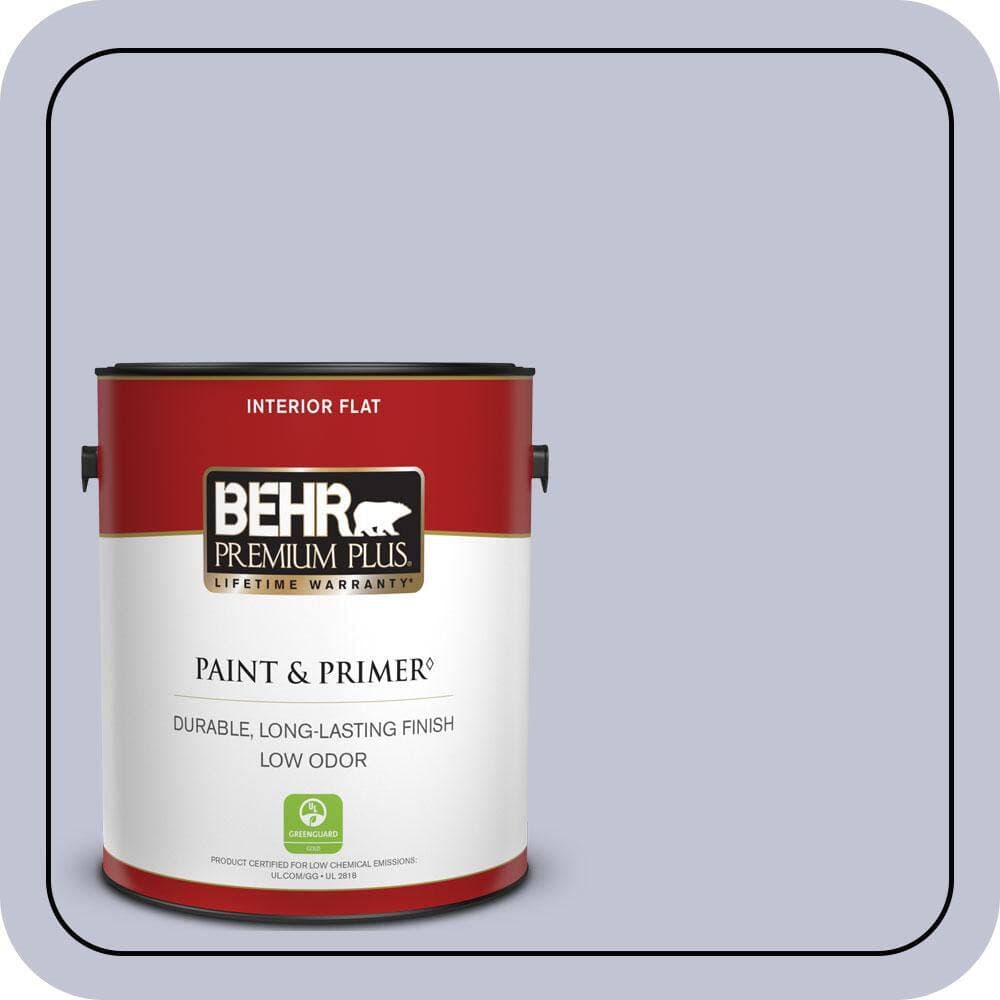 BEHR PREMIUM PLUS 1 gal. #630E-3 Grape Lavender Flat Low Odor Interior Paint & Primer