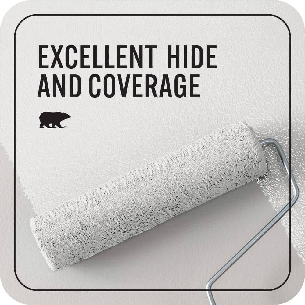 BEHR PREMIUM PLUS 1 qt. #640E-1 Silver Chalice Flat EcoMix Plant-Based Interior Paint & Primer (2)