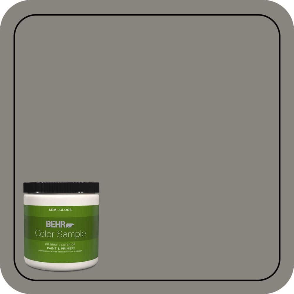 BEHR PREMIUM PLUS 8 oz. #PPU8-22 Pier Semi-Gloss Interior/Exterior Paint & Primer Color Sample