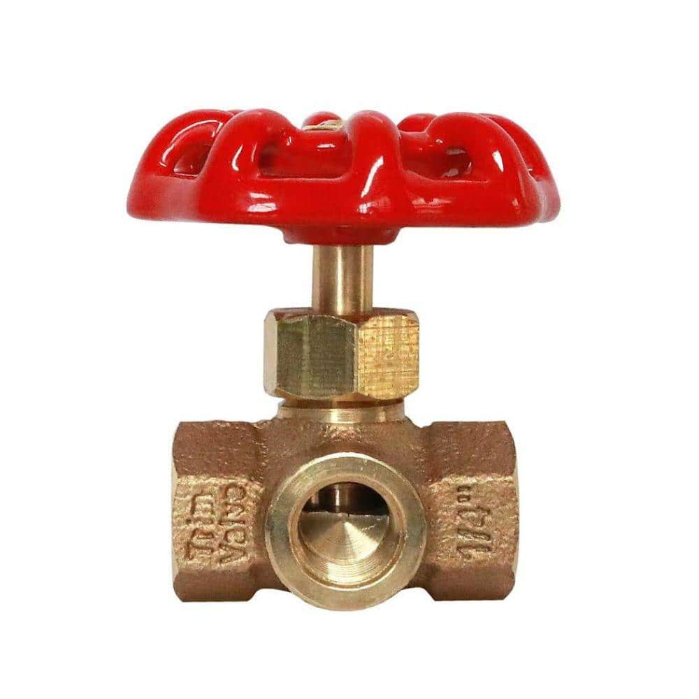 CMI inc 1/4 in. Bronze 3-Way Globe Valve Fitting