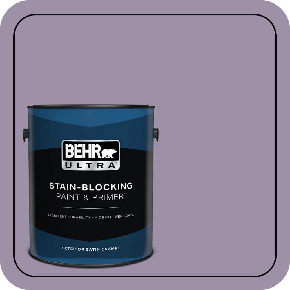 BEHR ULTRA 1 gal. #S100-4 Ancestry Violet Satin Enamel Exterior Paint & Primer