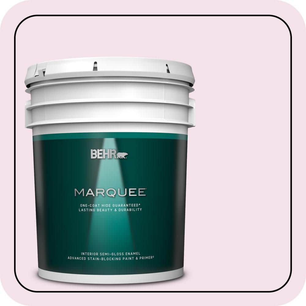 BEHR MARQUEE 5 gal. #690C-2 Pink Amour Semi-Gloss Enamel Interior Paint & Primer