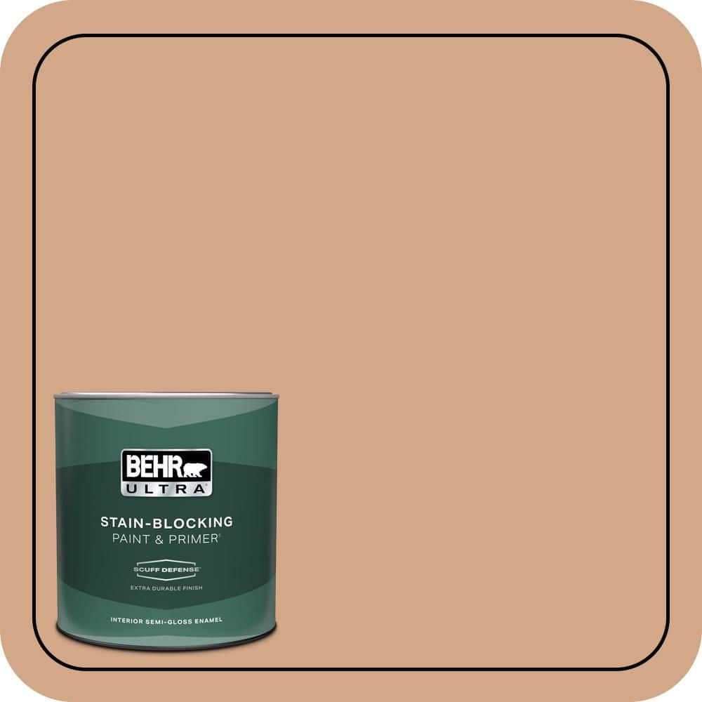 BEHR ULTRA 1 qt. #PPU3-11 Autumn Air Extra Durable Semi-Gloss Enamel Interior Paint & Primer