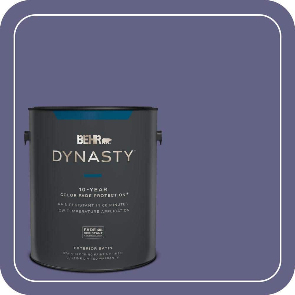 BEHR DYNASTY 1 gal. #640D-7 Pharaoh Purple Satin Enamel Exterior Stain-Blocking Paint & Primer