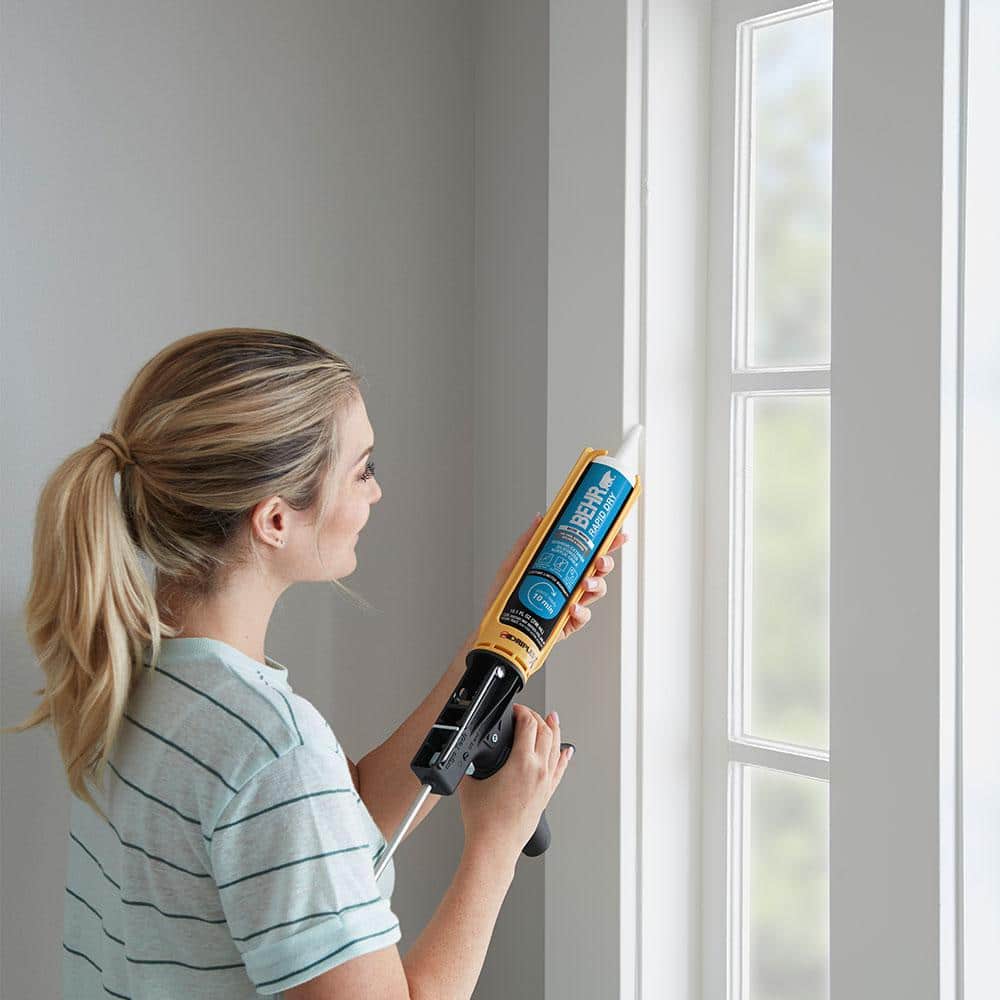 BEHR Rapid Dry 10.1 fl. oz. White Siliconized Acrylic Latex Caulk (3)