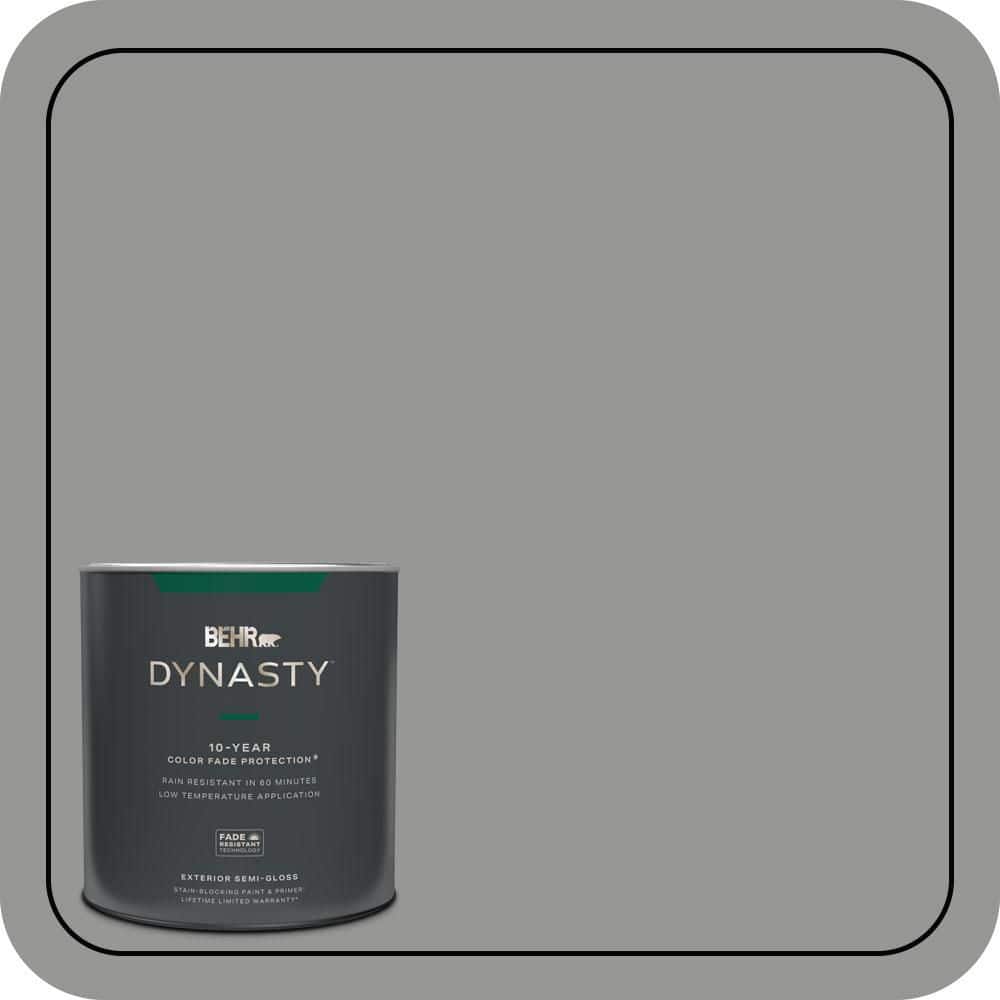 BEHR DYNASTY 1 qt. #PPU24-19 Shark Fin Semi-Gloss Enamel Exterior Stain-Blocking Paint & Primer