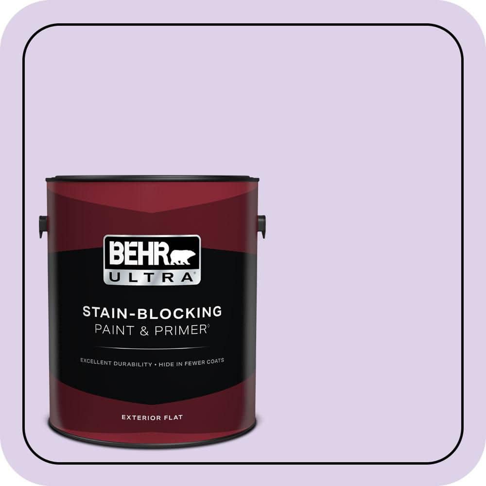 BEHR ULTRA 1 gal. #P570-1 Teary Eyed Flat Exterior Paint & Primer
