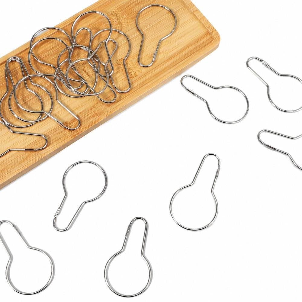 Unbranded 300-Pack Stainless Steel Shower Curtain Clip Rings Rust-Resistant Bulk Set for Bathroom and Home Rods (3)