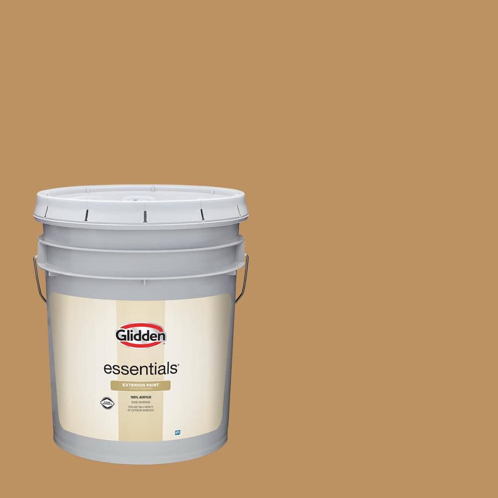 Glidden Essentials 5 gal. PPG1089-6 Honey Haven Satin Exterior Paint