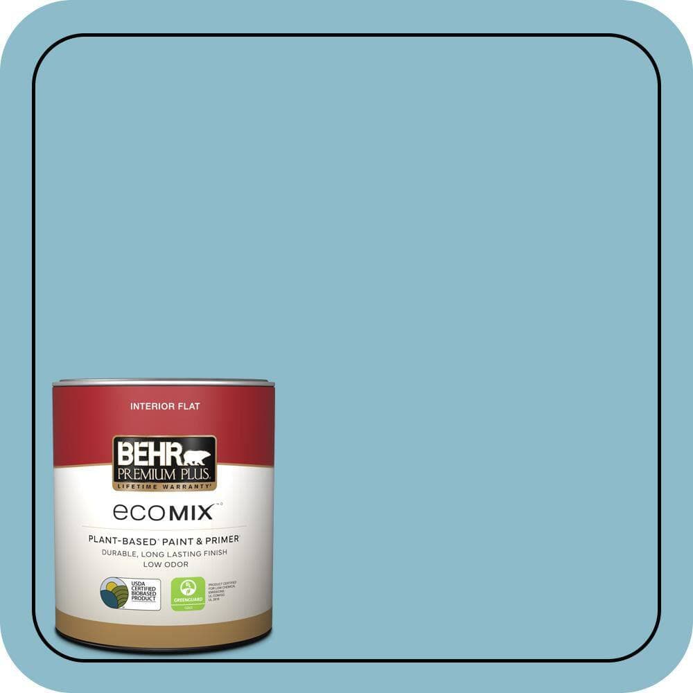 BEHR PREMIUM PLUS #S460-3 Blue Echo Enamel EcoMix Plant-Based & Primer