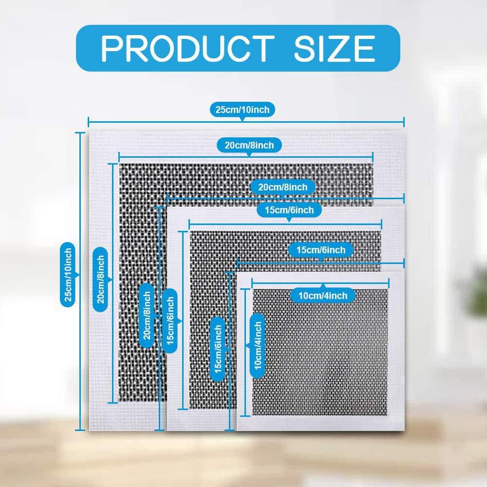 NVNOO Different Sizes Drywall Repair Kit, Aluminum Wall Repair Patch Kit with Extended Self-Adhesive Mesh (12-Pack) (2)
