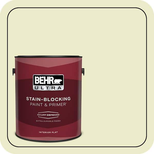BEHR ULTRA 1 gal. #P360-2 Iced Green Apple Extra Durable Flat Interior Paint & Primer (2)
