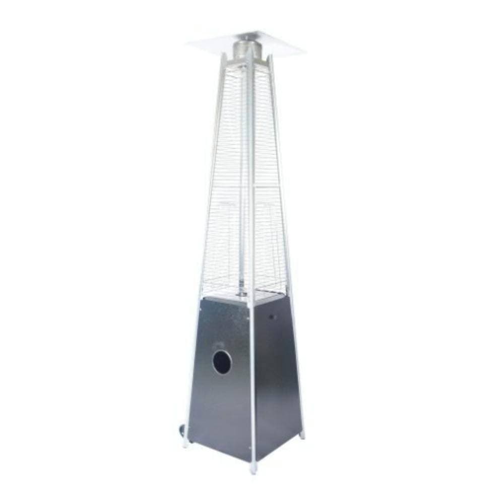 Unbranded 40,000 BTU Propane Black Steel Quartz Glass Tube Patio Heater with Wheels