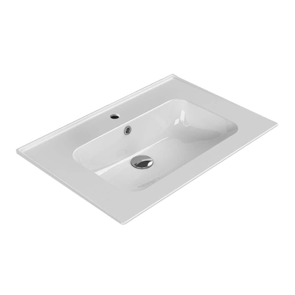 Nameeks Blue Modern White Ceramic Rectangular Wall Mounted Sink with Single Faucet Hole (1)
