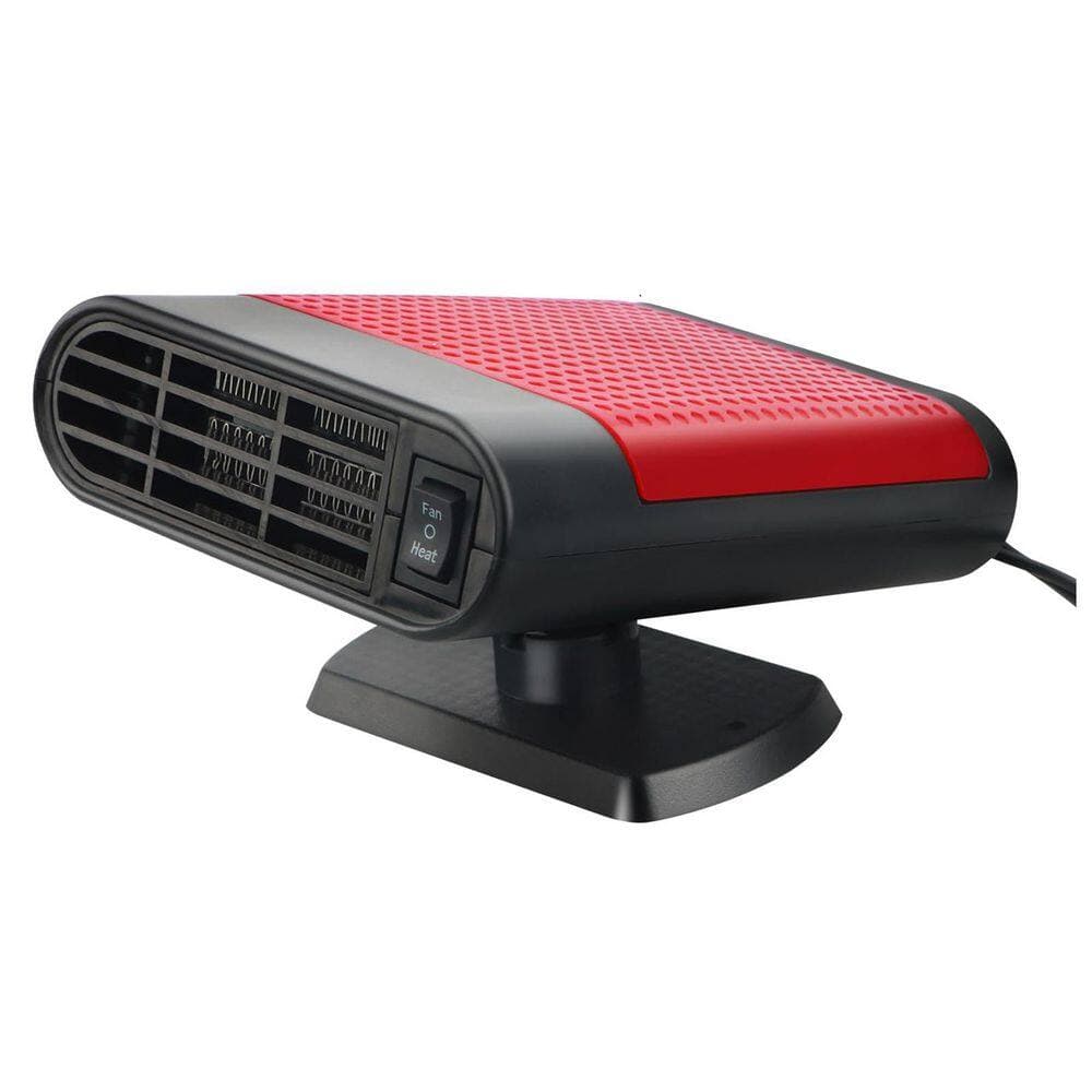 Aoibox 12V Red Black Indoor Outdoor Electric Portable Space Heater with Defogger Defroster for Cars Camping Travel (1)