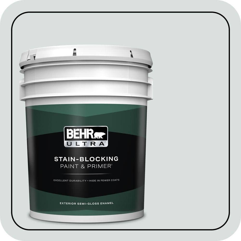 BEHR ULTRA 5 gal. #MQ3-50 River Veil Semi-Gloss Enamel Exterior Paint & Primer