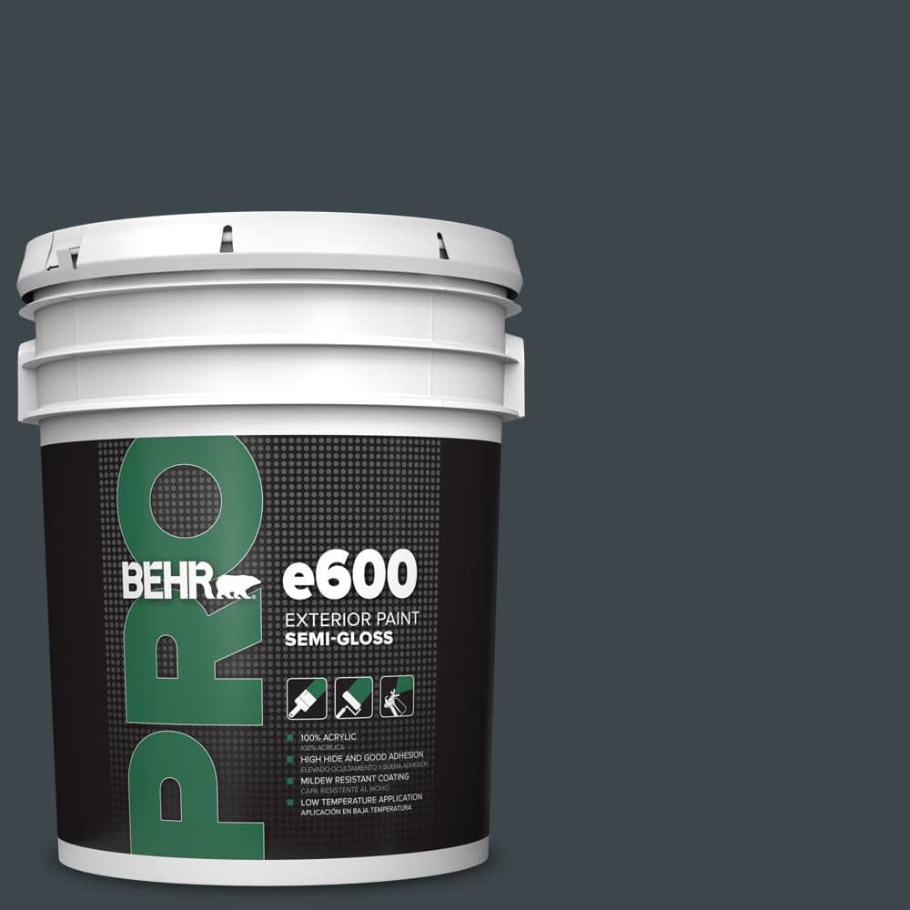 BEHR PRO 5 gal. #740F-7 Night Shade Semi-Gloss Exterior Paint