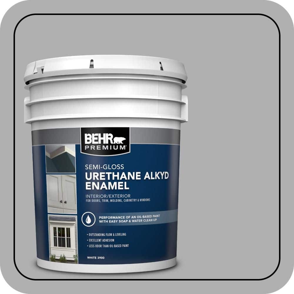 BEHR PREMIUM 5 gal. #780F-4 Sparrow Urethane Alkyd Semi-Gloss Enamel Interior/Exterior Paint